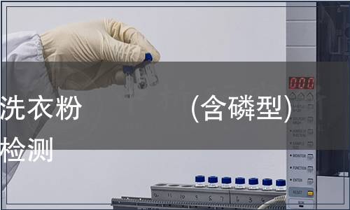 洗衣粉              (含磷型)檢測