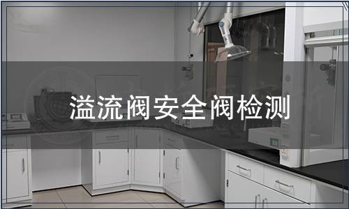 溢流閥安全閥檢測(cè)