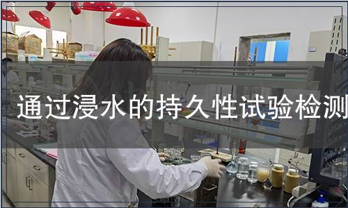通過浸水的持久性試驗(yàn)檢測