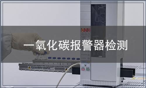 一氧化碳報警器檢測